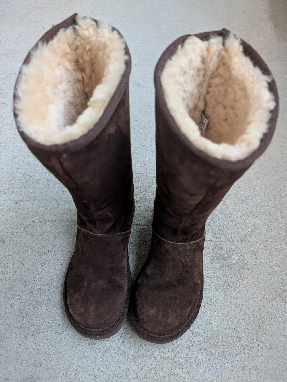 UGG Australia Knightsbridge Tall Brown Back Zip Boots 5119 Women's Size US 6
